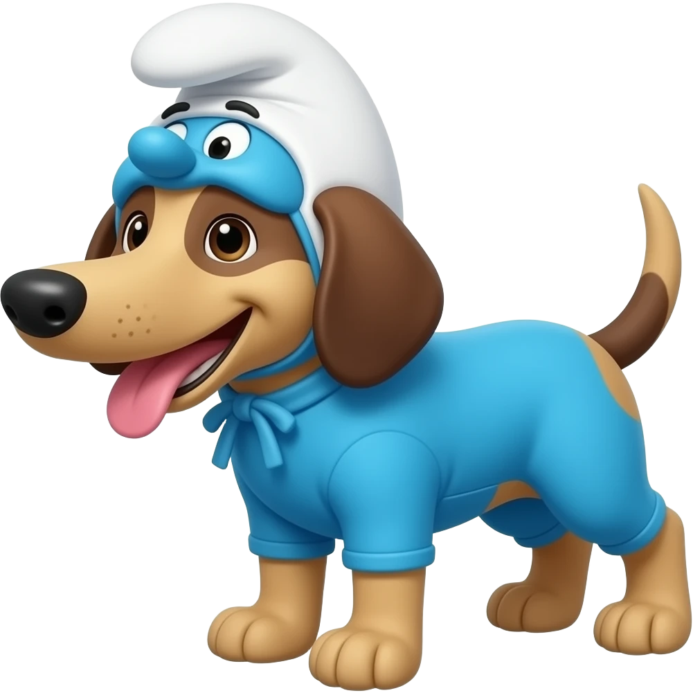 dog smurf emoji