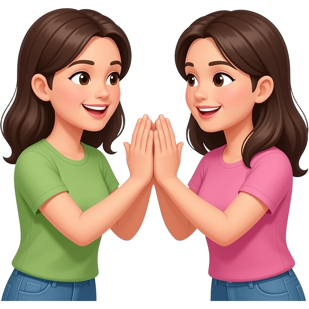 Due donne  che si danno una testata emoji