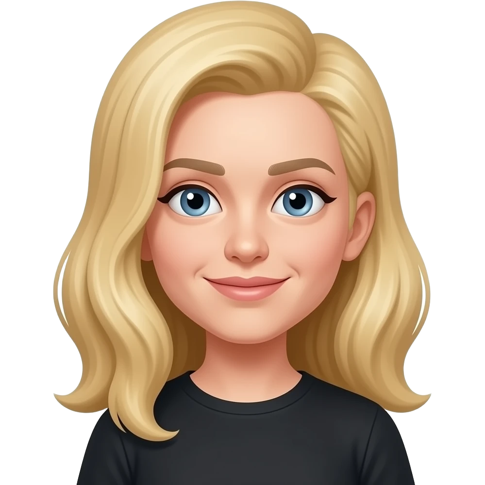 Crazy, Thin hair, botox, blond, white skin emoji