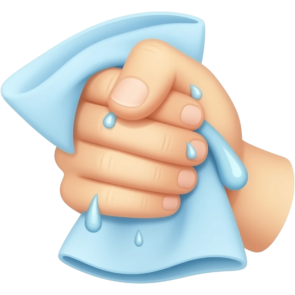 squeeze a wet towel emoji