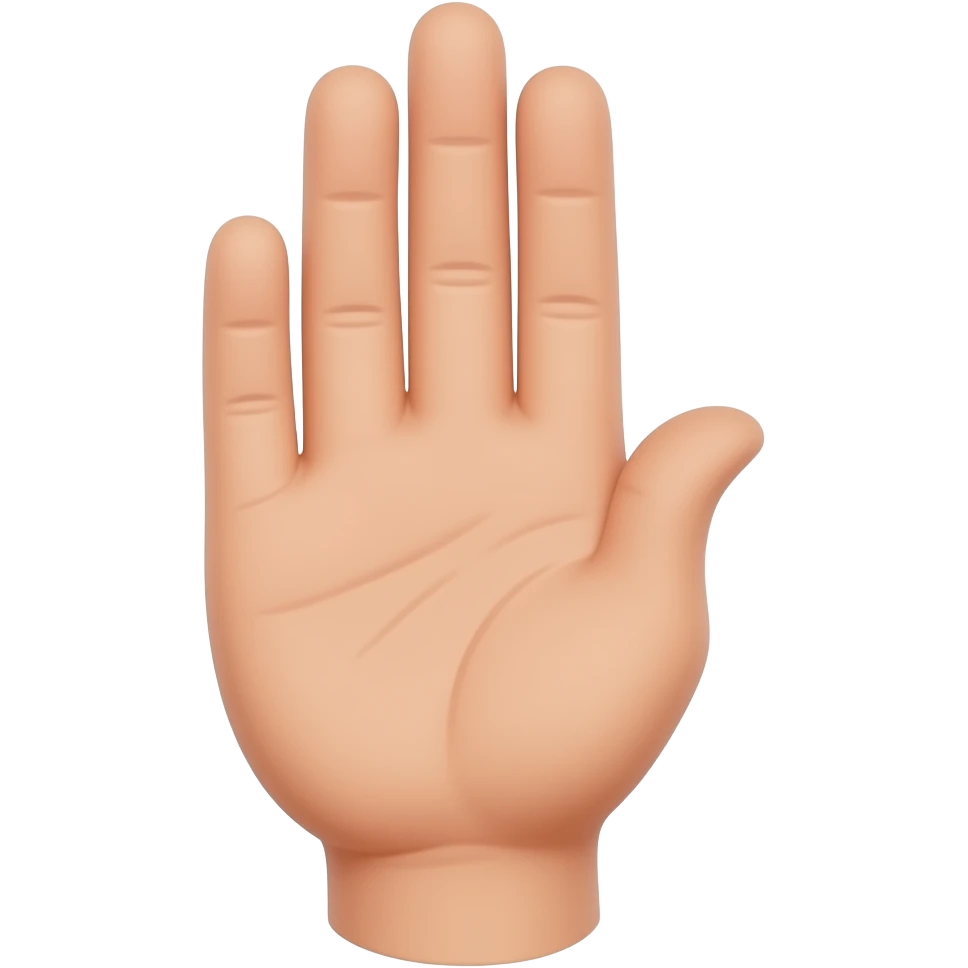 CONNECTTTT the pinky and ring finger standing up and the middle and pointer connected standing up and connect the thumb to the pointer standing also emoji