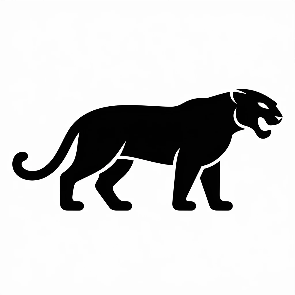 Jaguar icon black silhouette emoji