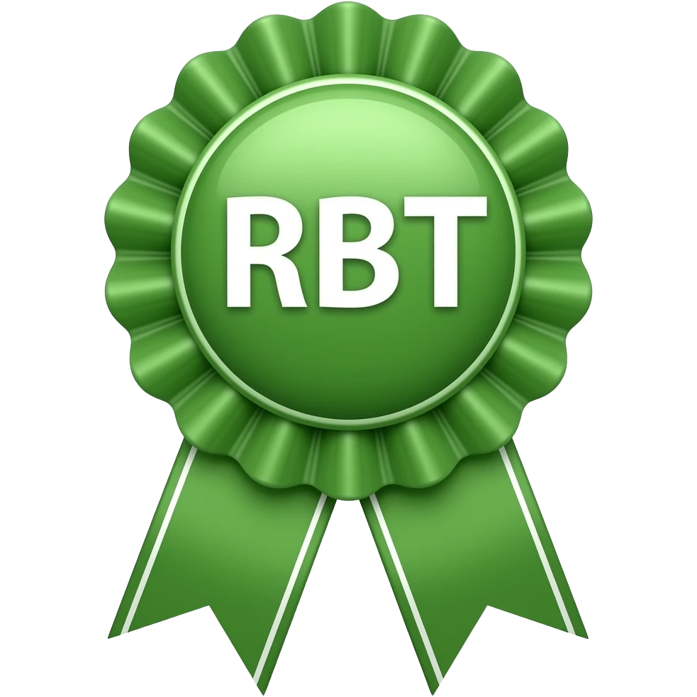 green Ribbon Badge that says RBT emoji