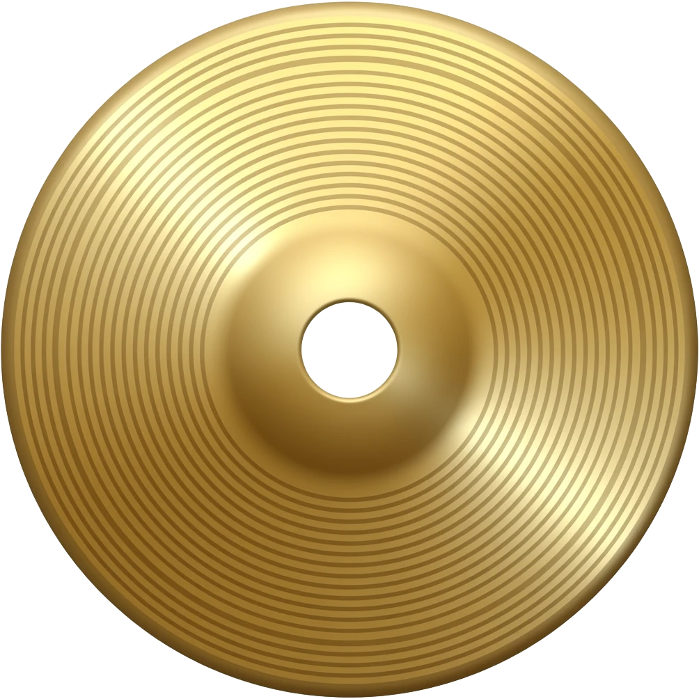Cymbal with hole emoji