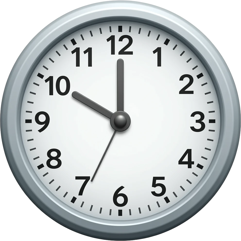 A digital clock emoji