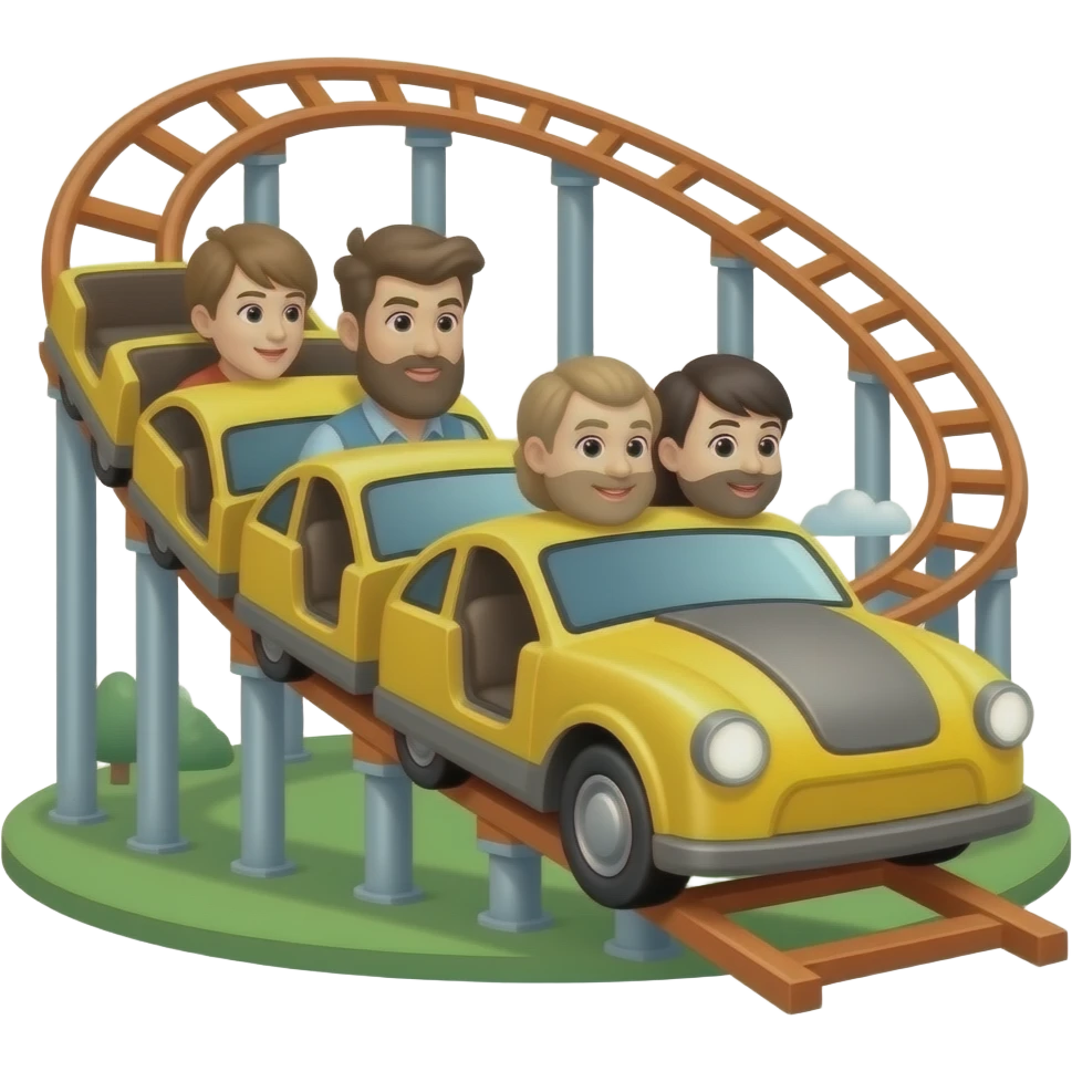 Roller coaster car form emoji