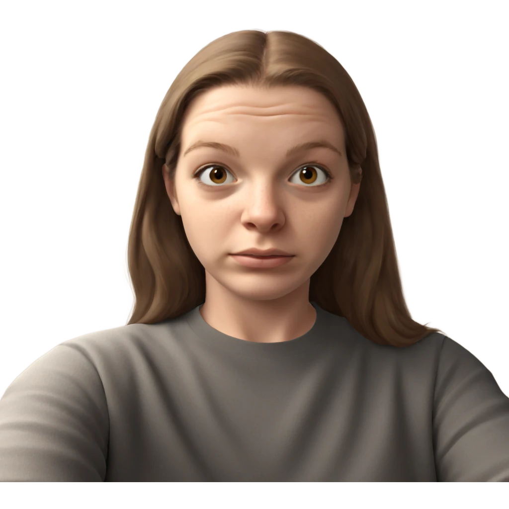 girl with brown hair scarf emoji