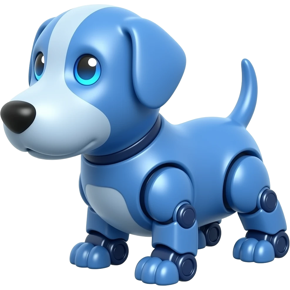 #0affff Robotic dog toy emoji