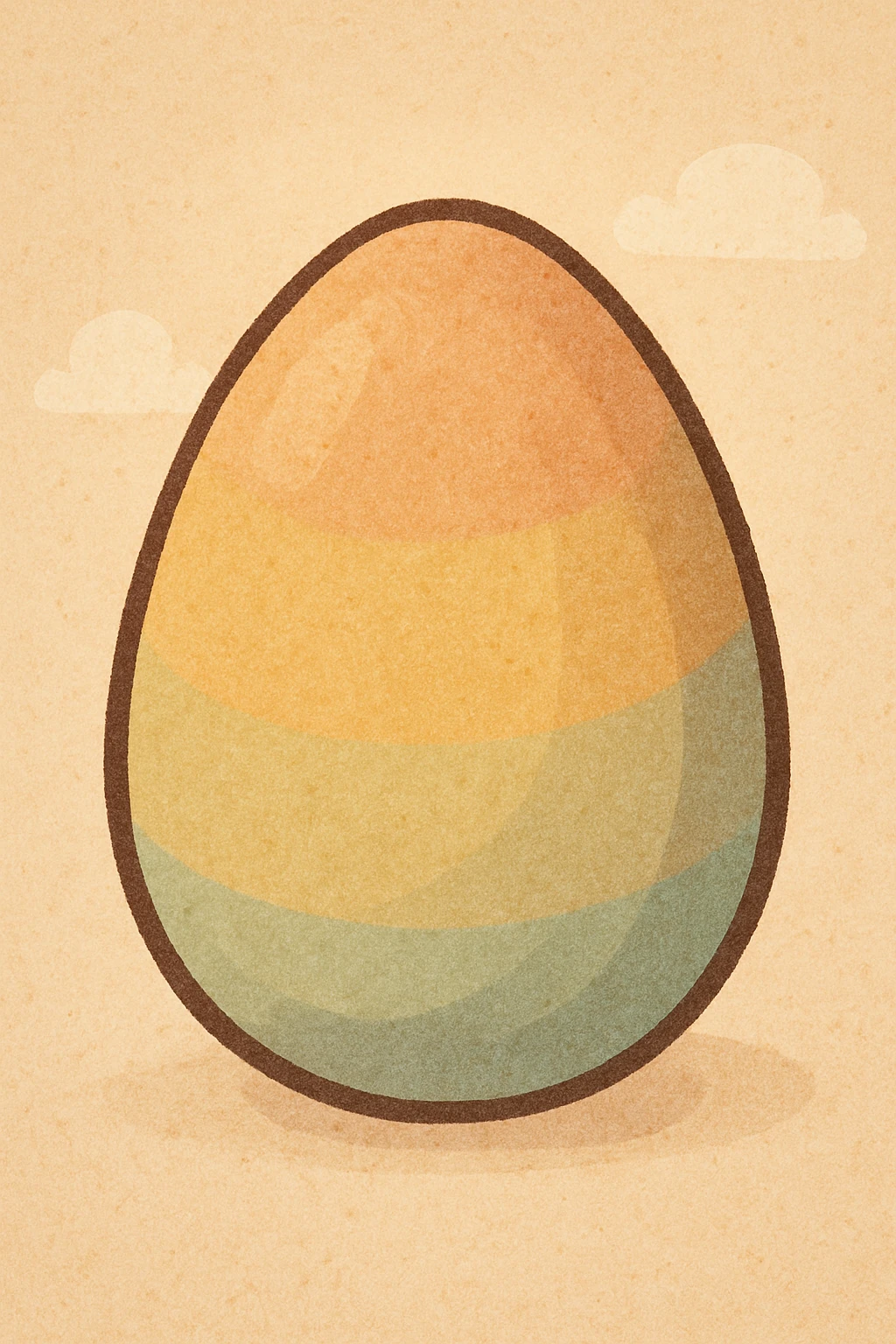 stylized egg with a pastel gradient, modern look emoji