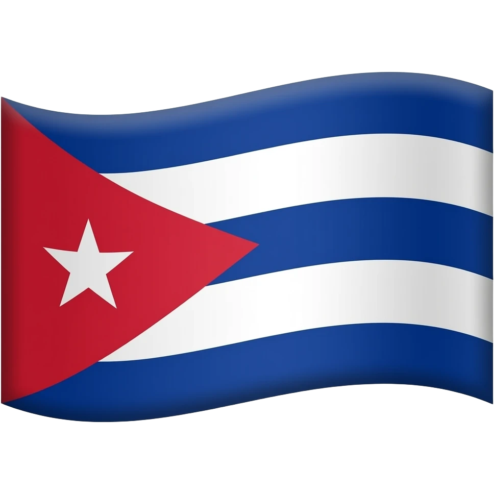 Bandera de Cuba ondulando emoji