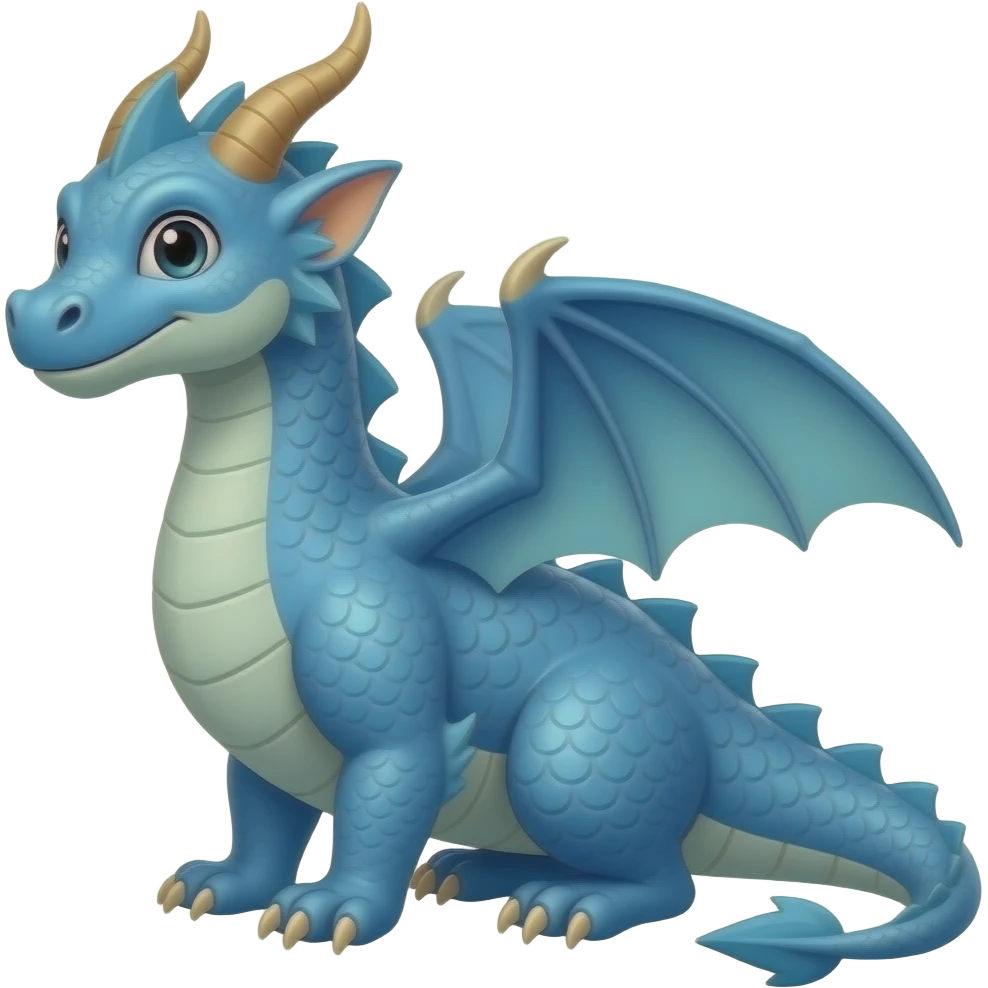 blue anthro dragon fullbody emoji