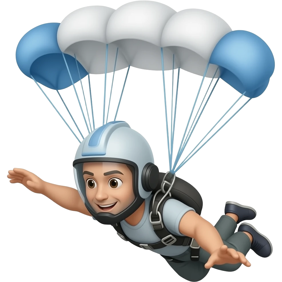 Man is skydiving emoji