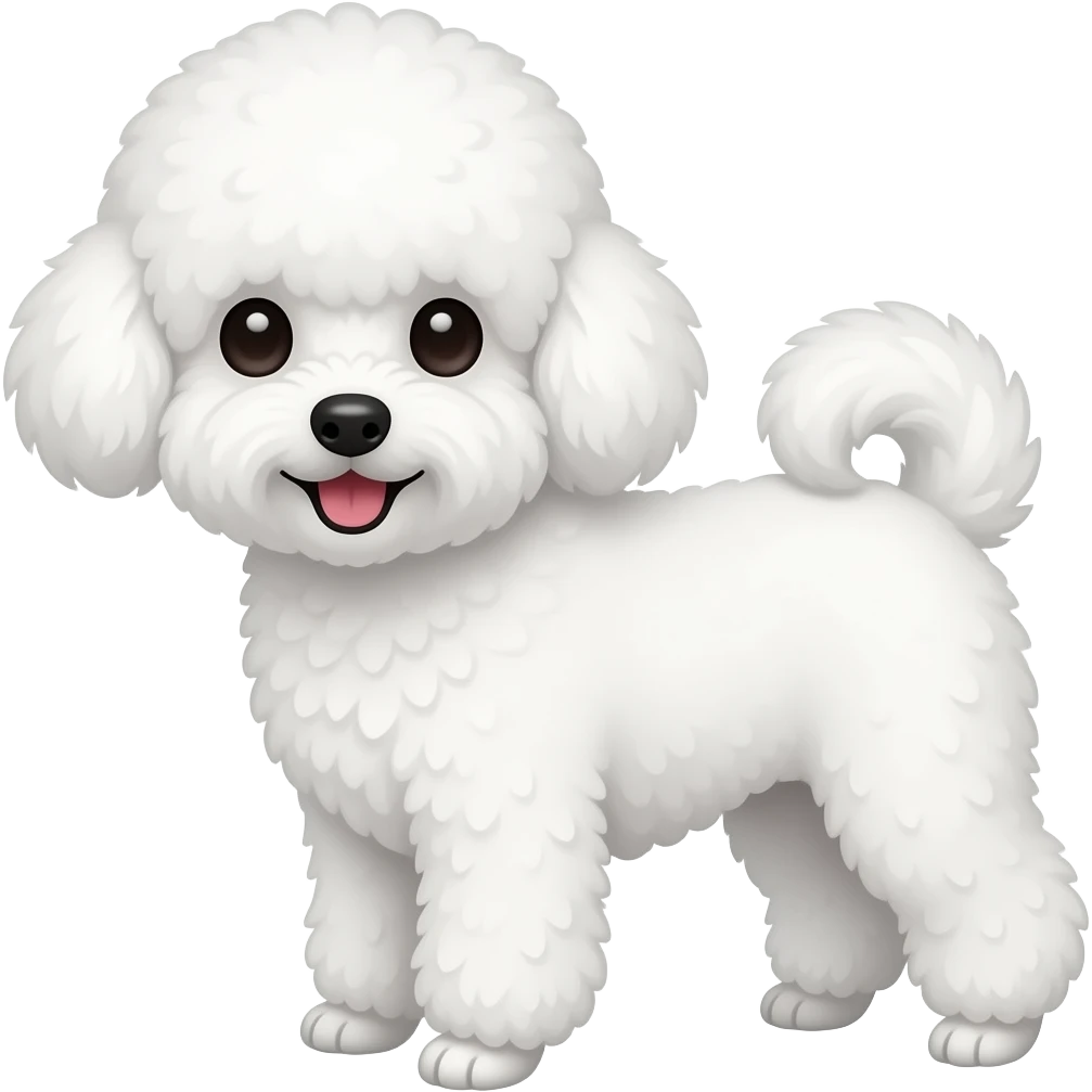 🐶✏ white dog Bichon emoji