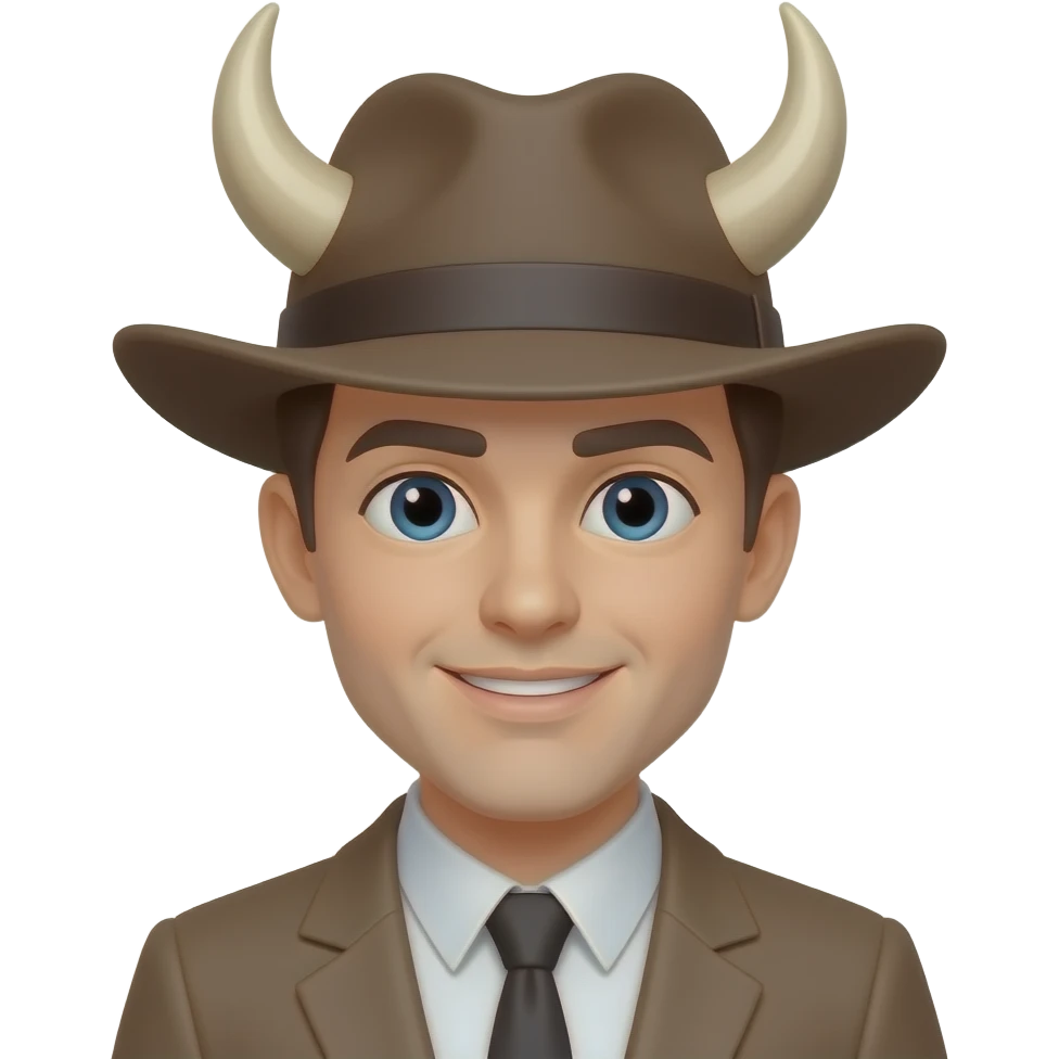a person with horns and wearing a hat emoji