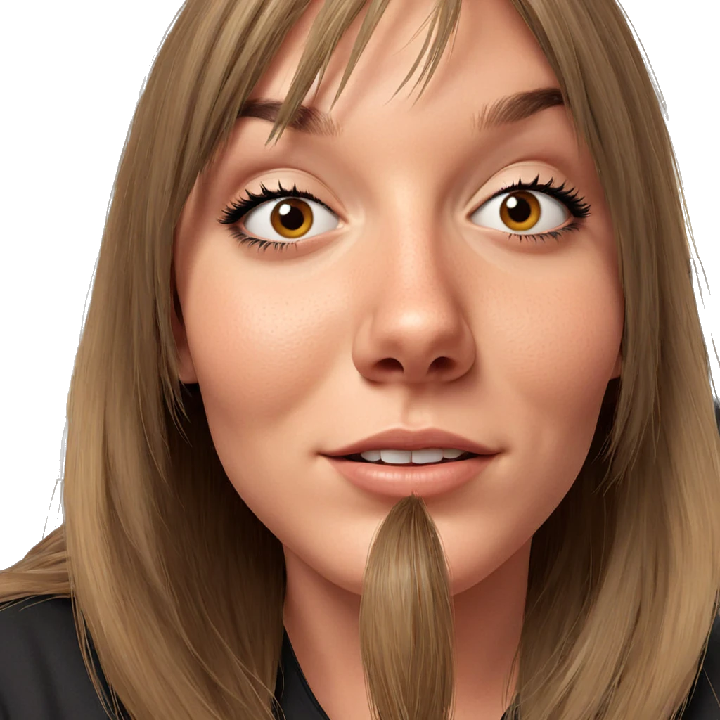 realistic portrait of girl emoji