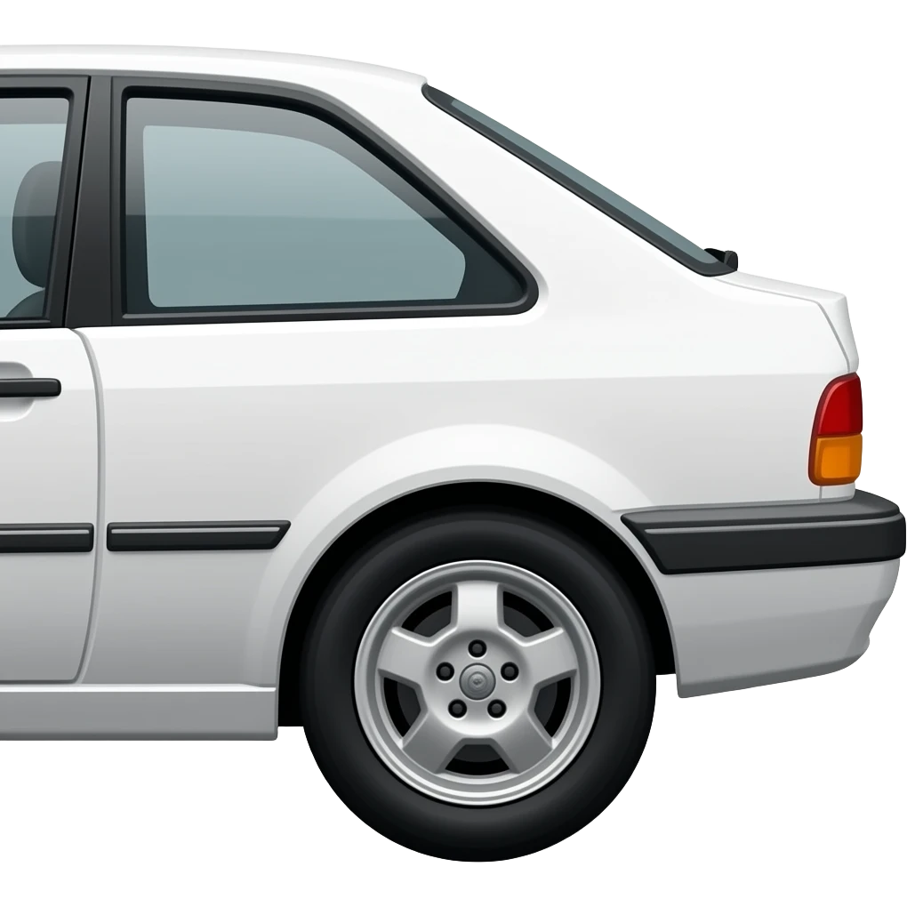White Vauxhall Nova side view emoji