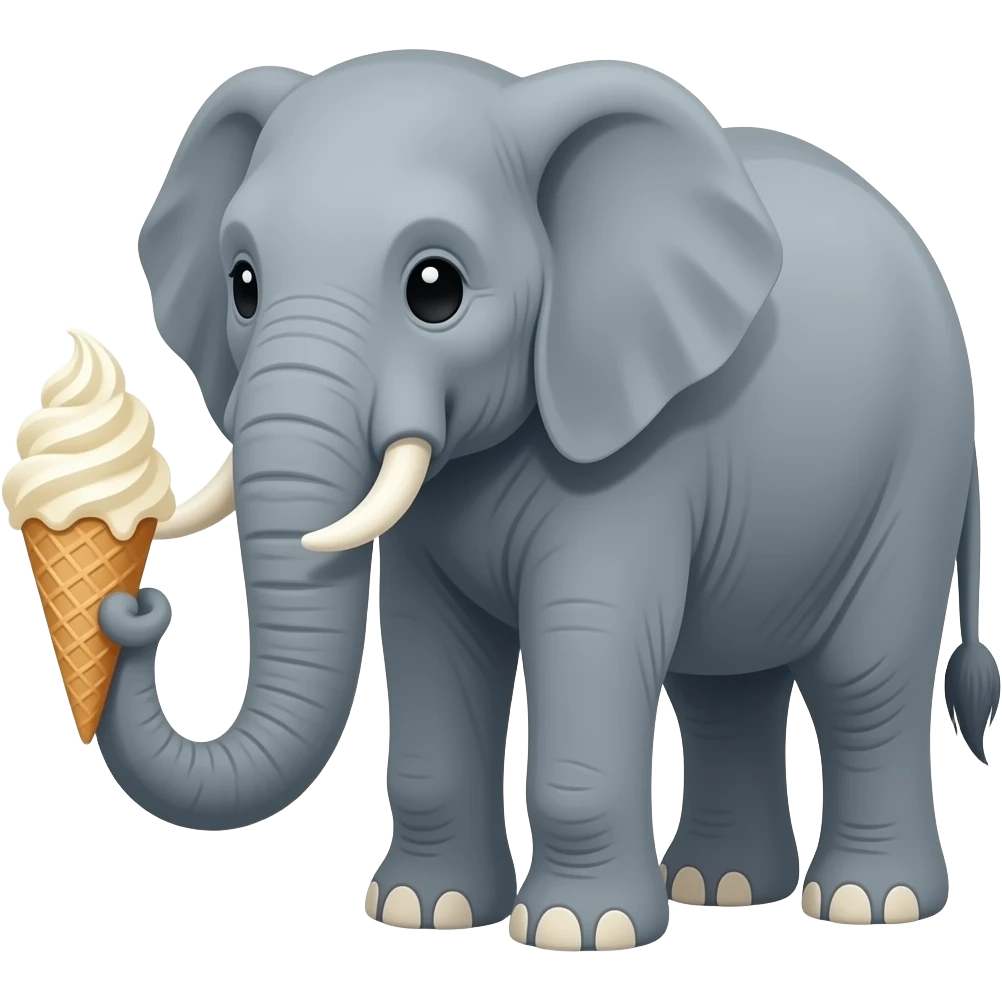 eleplant with Ice Cream emoji