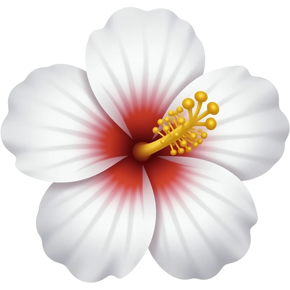 Hibiscus white emoji