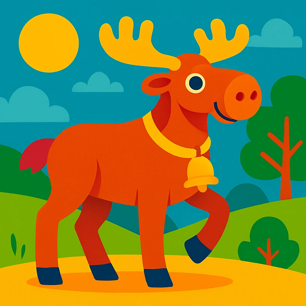 A moose with a bell emoji