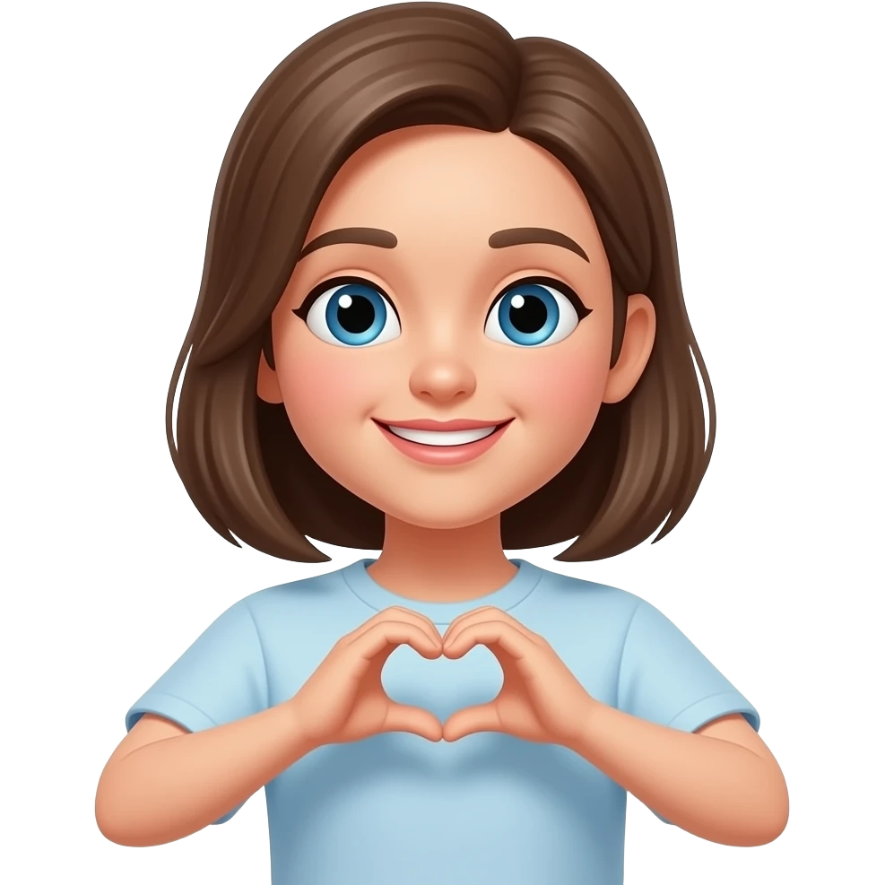 nesse estilo mas sem o celular e fazendo coração emoji