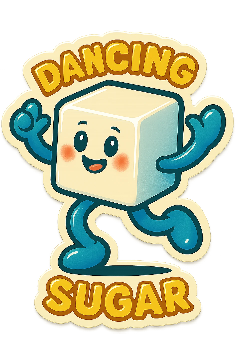 A sticker of Dancing Sugar emoji