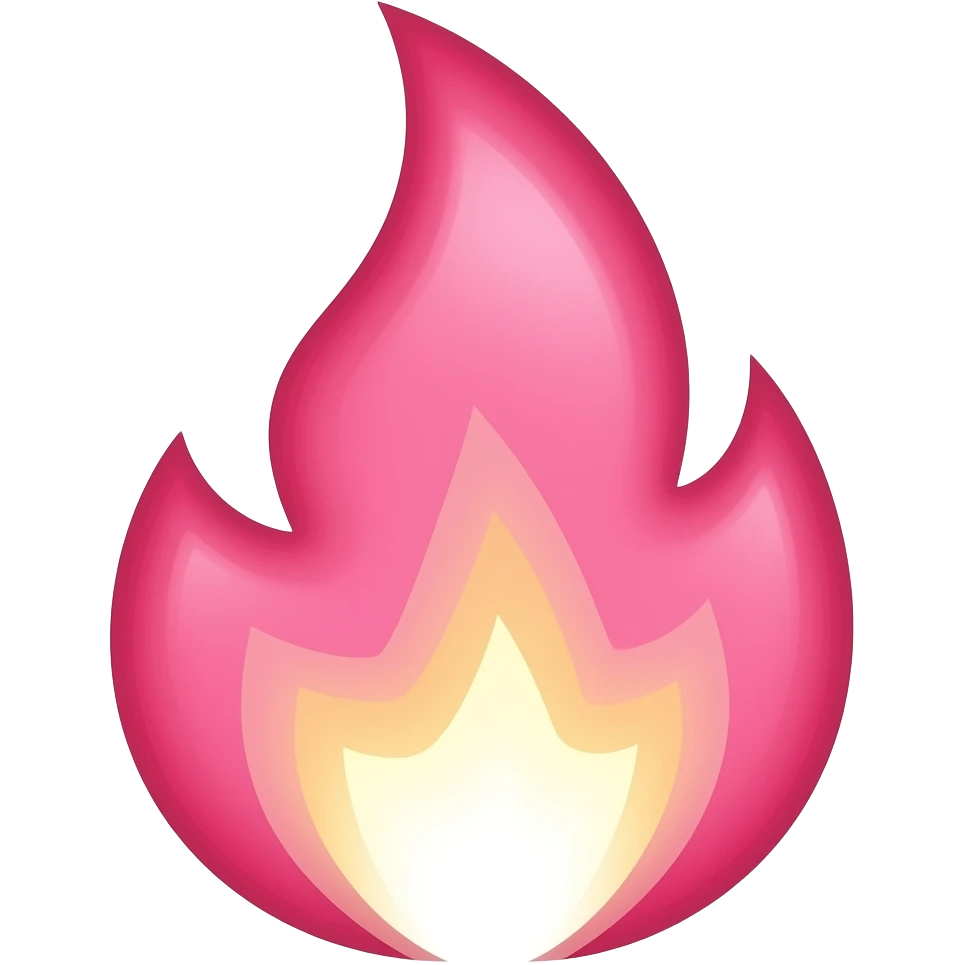 Pink fire emoji