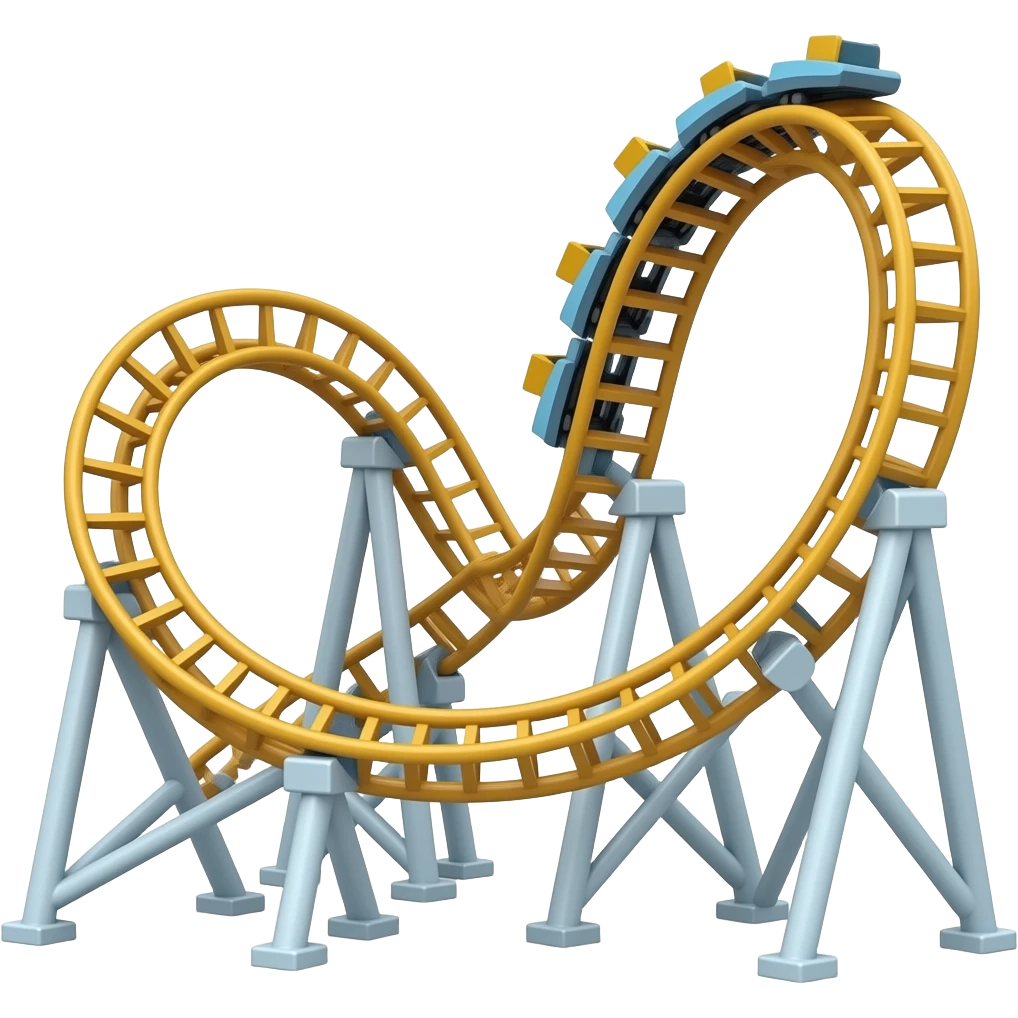 Un roller coaster sous forme image realiste emoji