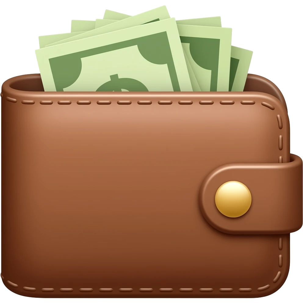 a wallet but no money emoji