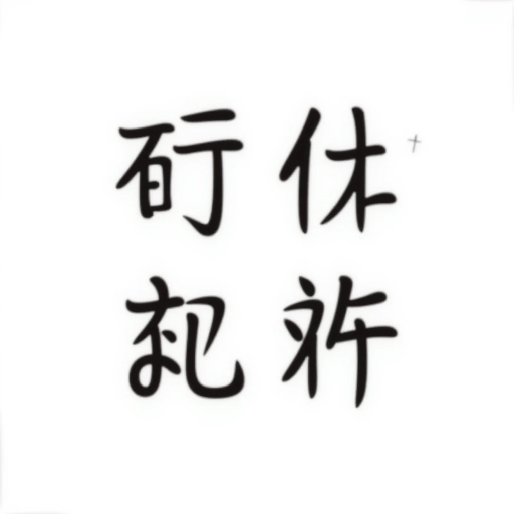 simplified Chinese handwritten text '越努力 越幸运' in medium-bold style with soft pastel rainbow gradient colors, transparent background, no pattern, high resolution emoji