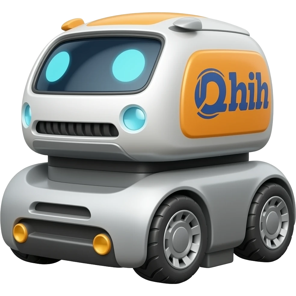 Realistic delivery robot emoji