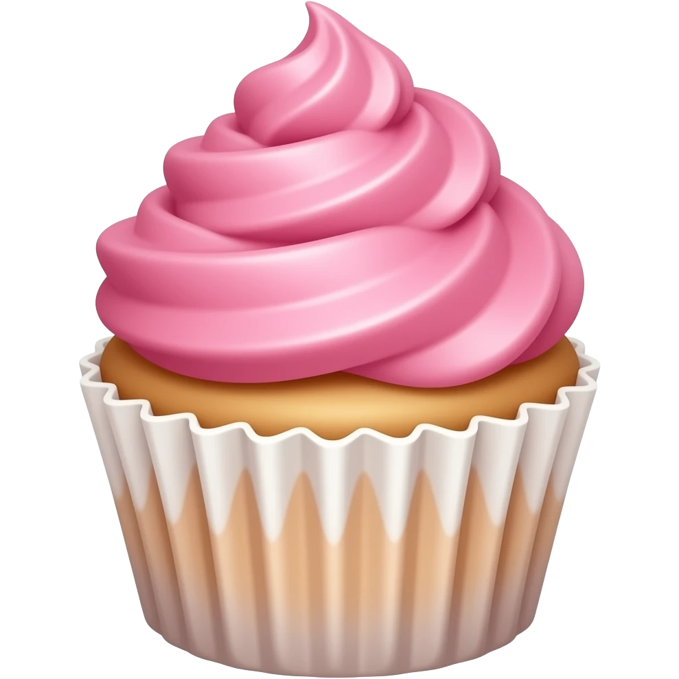 Cupcake with pink icing emoji
