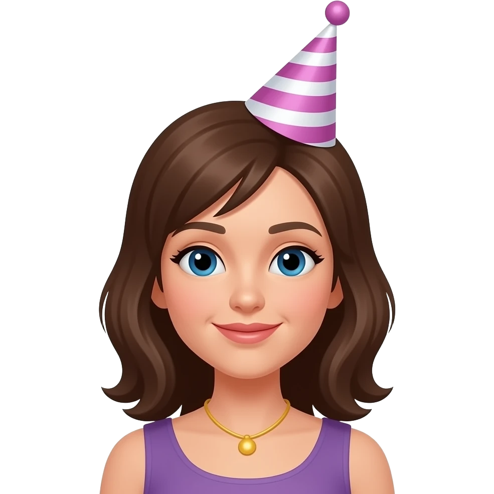 women wear party hat emoji