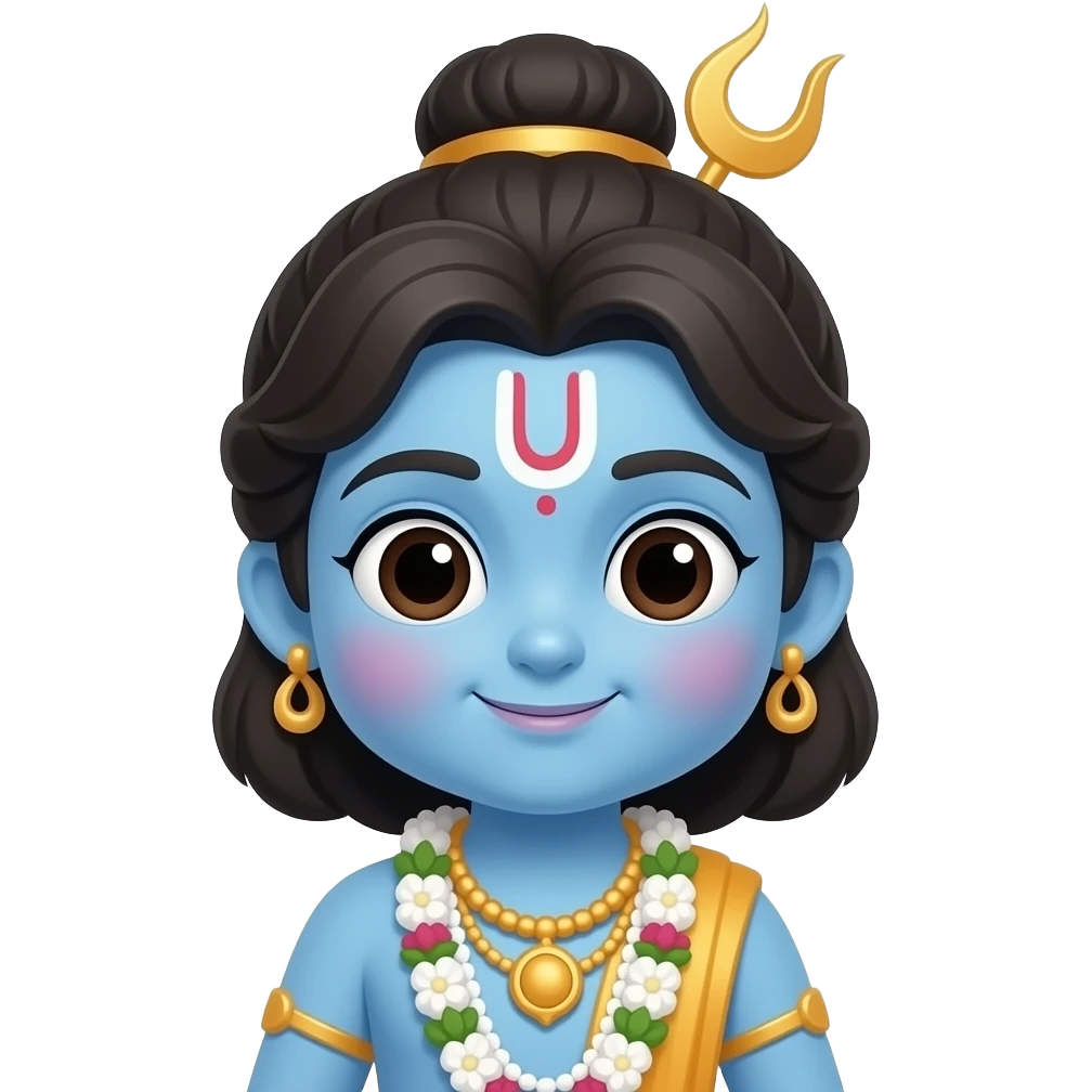 Make  lord krishna's cute little emoji emoji