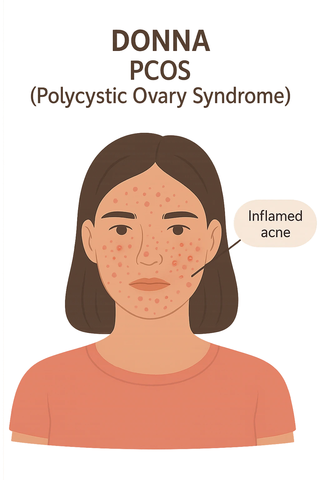 dONNA CON PCOS CON ACNE INFIAMMATA emoji
