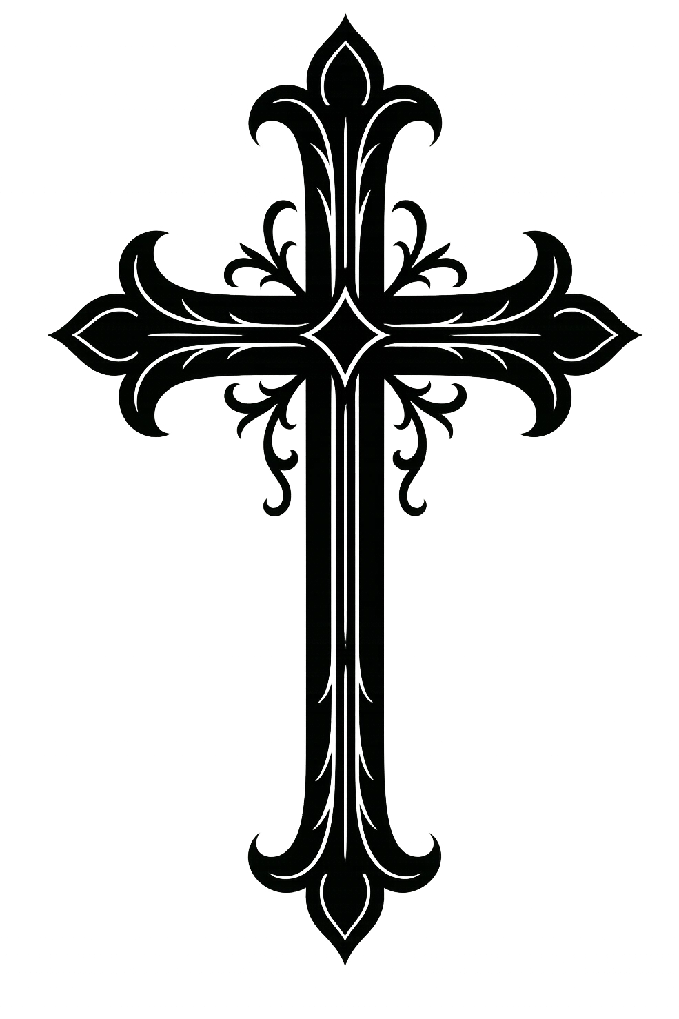 goth cross, remove background emoji