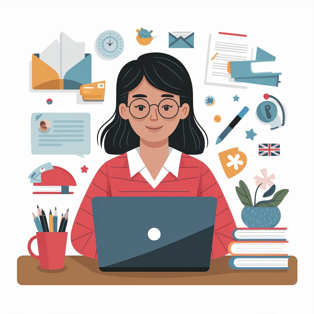 everyday routine of an online english teacher emoji