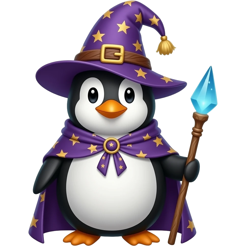 Penguin Wizard emoji