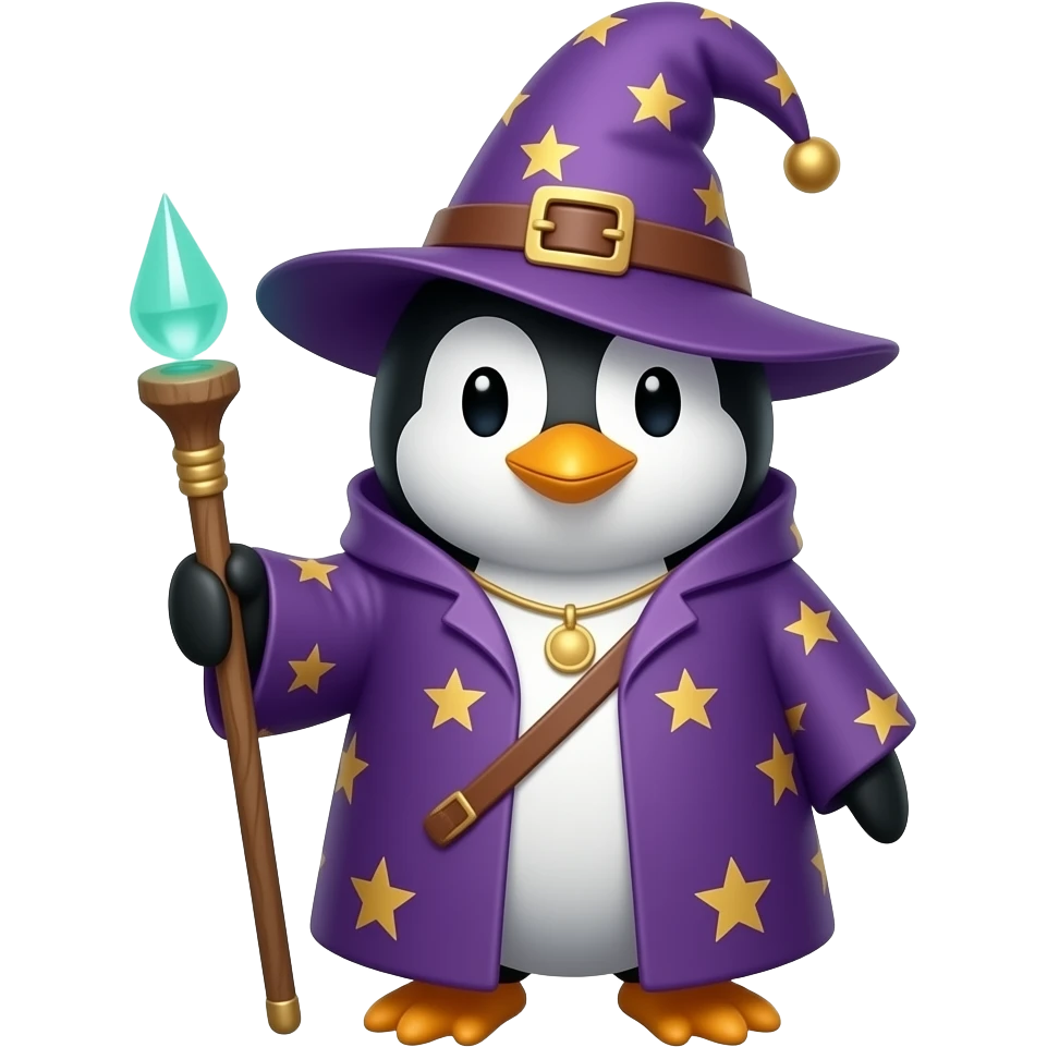 Penguin Wizard emoji