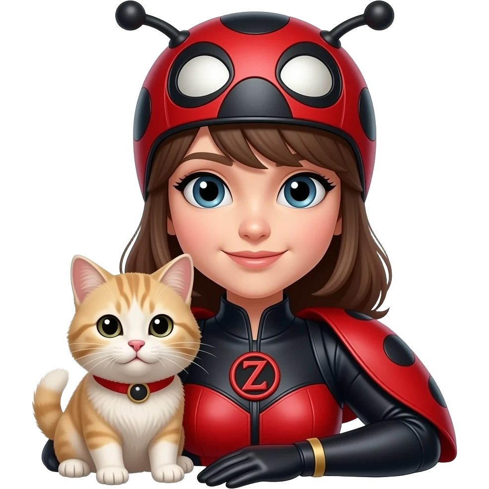 Ladybug. Es. Una. Heroina.  Con. Su. Lakichan.  Es. Una. Chica emoji