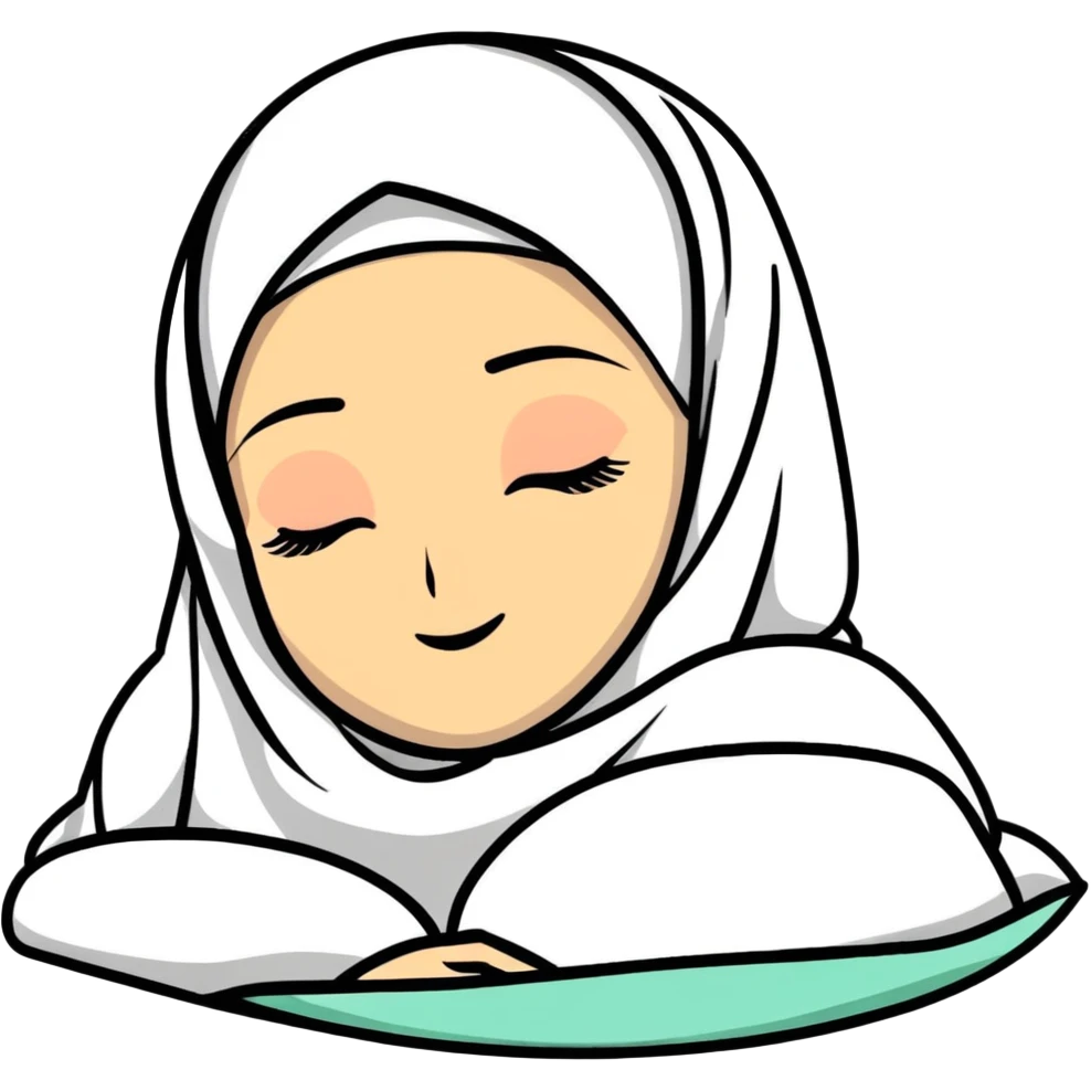 hijabi sleeping emoji