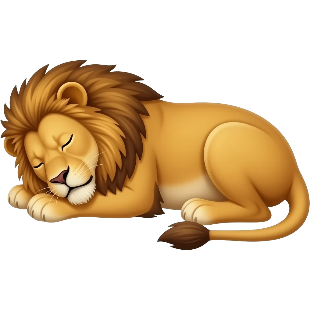 León dormido emoji