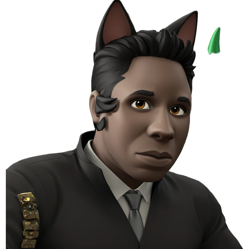 formal boy with animal ears emoji