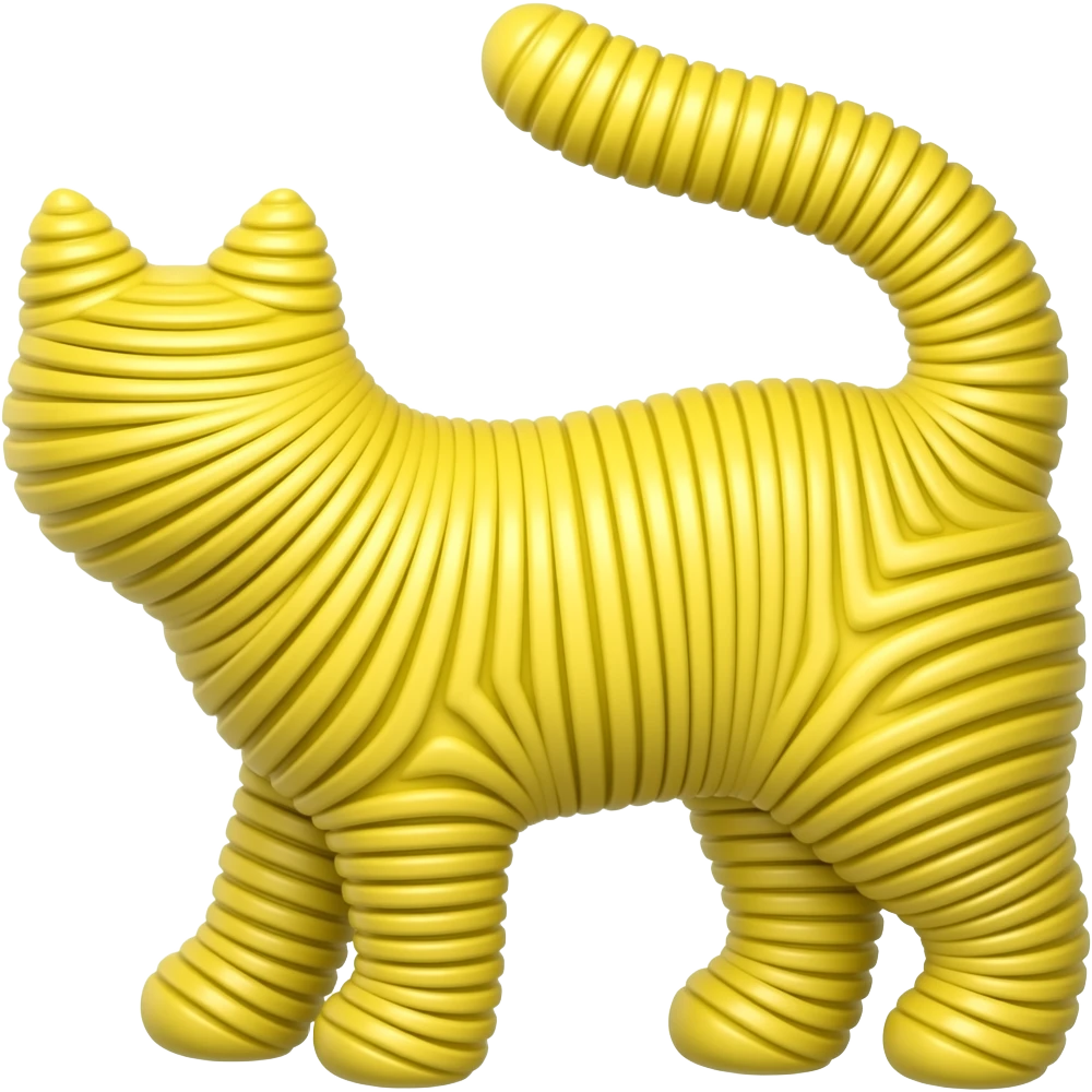 yellow flexible hose The hose is visibly bulging with the cat's form. emoji