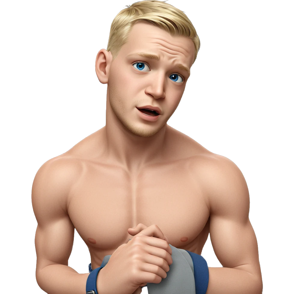 boy with blue eyes indoors emoji