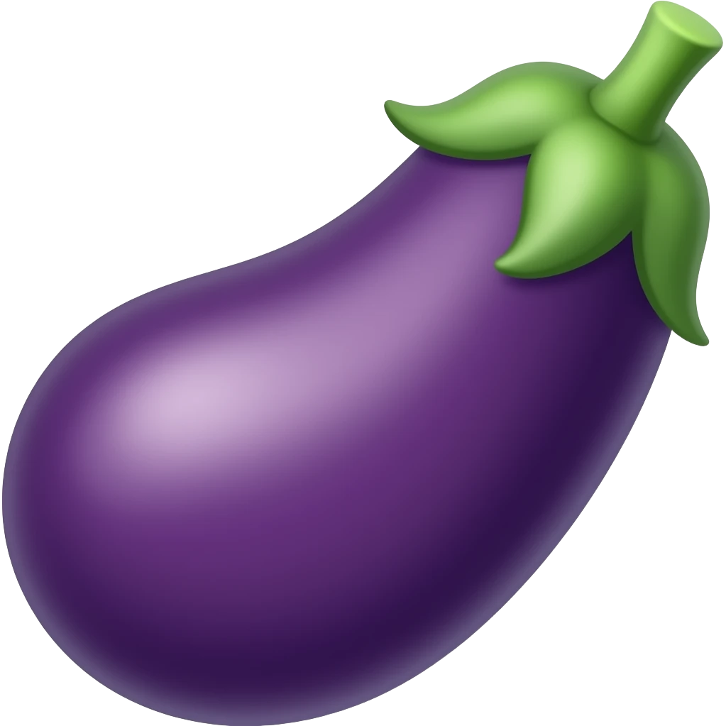 Kawaii berenjena emoji