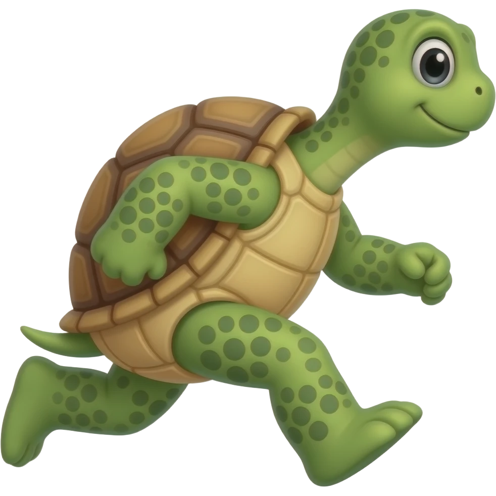 turtle running emoji