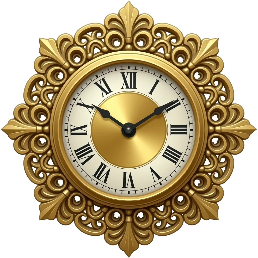 Vintage Indian clock emoji