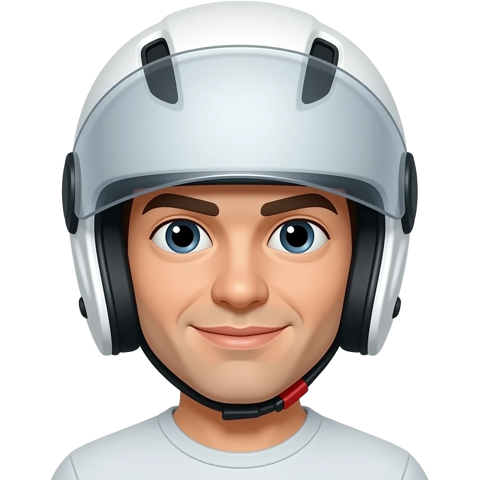 Persona con casco blanco emoji