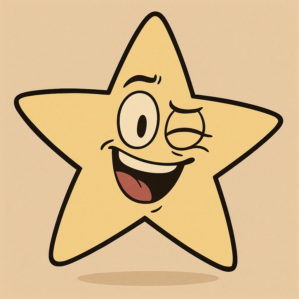 A winking star emoji