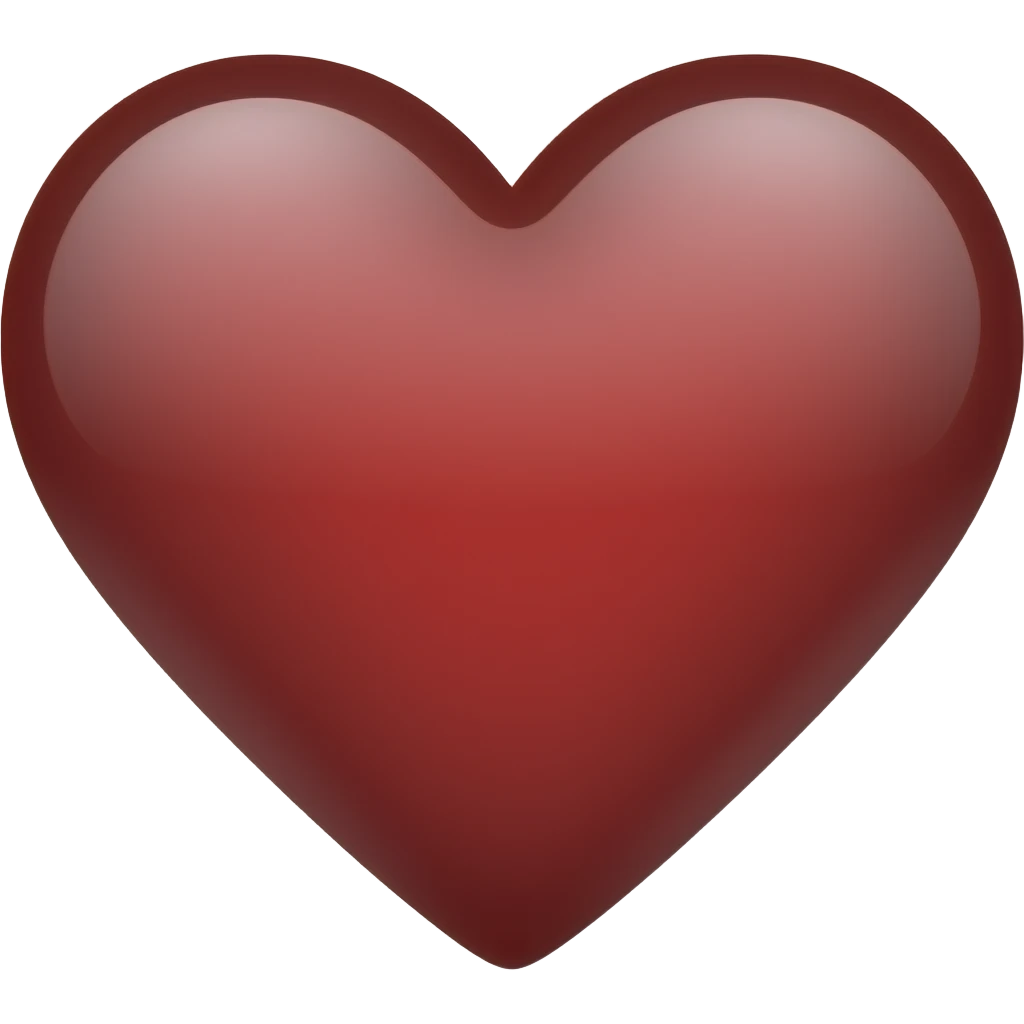 Corazón vinotinto emoji